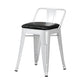 Industrial Style Metal Bar-stool Square Seat Counter Stool for Kitchen Bar White 1 Piece Short Stool(18"H) Clearhalo 'Bar Furniture' 'Bar Stools' 'bar_stools' 'furn' 'furn_bar_stools' 'furniture_bar_stools' 'Kitchen & Dining Furniture' 'kitchen&dining_furn' 'kitchen' 'kitchen_furn' Furniture' 4620779