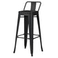 Industrial Style Metal Bar-stool Square Seat Counter Stool for Kitchen Bar Black 1 Piece Bar Stool(30"H) Clearhalo 'Bar Furniture' 'Bar Stools' 'bar_stools' 'furn' 'furn_bar_stools' 'furniture_bar_stools' 'Kitchen & Dining Furniture' 'kitchen&dining_furn' 'kitchen' 'kitchen_furn' Furniture' 4620806