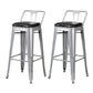 Industrial Style Metal Bar-stool Square Seat Counter Stool for Kitchen Bar Silver 2 Piece Set Bar Stool(30"H) Clearhalo 'Bar Furniture' 'Bar Stools' 'bar_stools' 'furn' 'furn_bar_stools' 'furniture_bar_stools' 'Kitchen & Dining Furniture' 'kitchen&dining_furn' 'kitchen' 'kitchen_furn' Furniture' 4620813