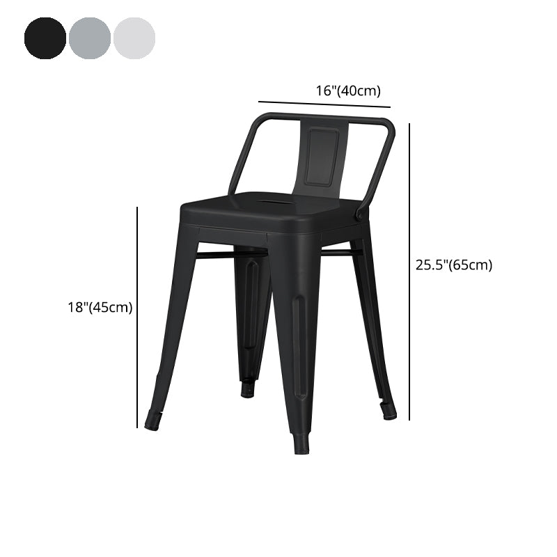 Industrial Style Metal Bar-stool Square Seat Counter Stool for Kitchen Bar Clearhalo 'Bar Furniture' 'Bar Stools' 'bar_stools' 'furn' 'furn_bar_stools' 'furniture_bar_stools' 'Kitchen & Dining Furniture' 'kitchen&dining_furn' 'kitchen' 'kitchen_furn' Furniture' 4620819