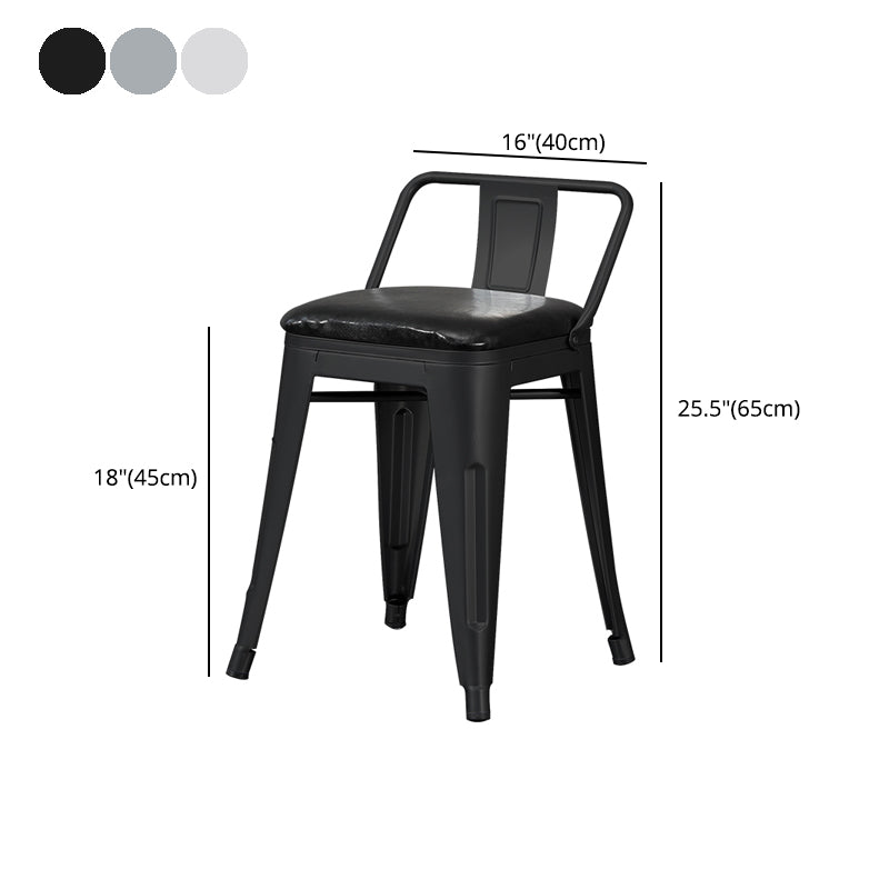Industrial Style Metal Bar-stool Square Seat Counter Stool for Kitchen Bar Clearhalo 'Bar Furniture' 'Bar Stools' 'bar_stools' 'furn' 'furn_bar_stools' 'furniture_bar_stools' 'Kitchen & Dining Furniture' 'kitchen&dining_furn' 'kitchen' 'kitchen_furn' Furniture' 4620821
