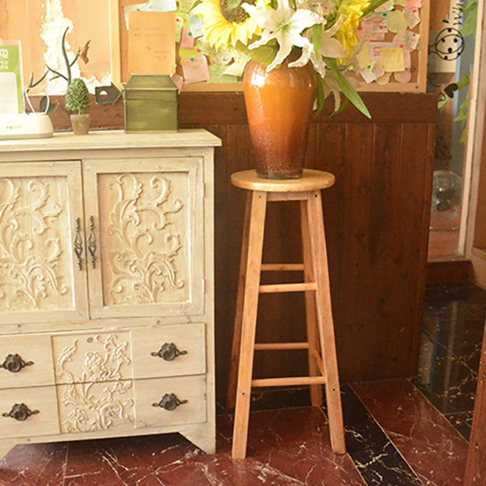 Modern Armless Backless Counter Stool Wood Bar Stool with Wooden Seat and Pedal Clearhalo 'Bar Furniture' 'Bar Stools' 'bar_stools' 'furn' 'furn_bar_stools' 'furniture_bar_stools' 'Kitchen & Dining Furniture' 'kitchen&dining_furn' 'kitchen' 'kitchen_furn' Furniture' 4620824