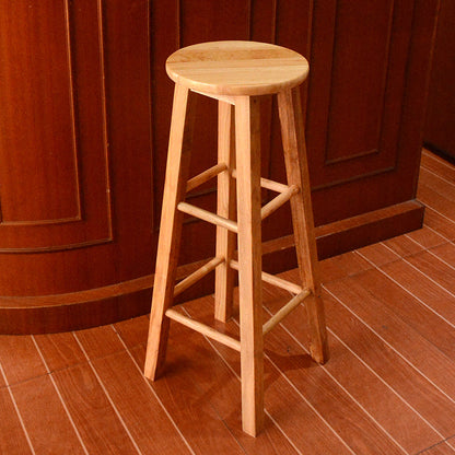 Modern Armless Backless Counter Stool Wood Bar Stool with Wooden Seat and Pedal Bar Stool(31"H) Clearhalo 'Bar Furniture' 'Bar Stools' 'bar_stools' 'furn' 'furn_bar_stools' 'furniture_bar_stools' 'Kitchen & Dining Furniture' 'kitchen&dining_furn' 'kitchen' 'kitchen_furn' Furniture' 4620825