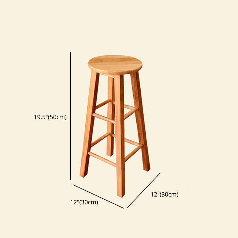 Modern Armless Backless Counter Stool Wood Bar Stool with Wooden Seat and Pedal Clearhalo 'Bar Furniture' 'Bar Stools' 'bar_stools' 'furn' 'furn_bar_stools' 'furniture_bar_stools' 'Kitchen & Dining Furniture' 'kitchen&dining_furn' 'kitchen' 'kitchen_furn' Furniture' 4620836