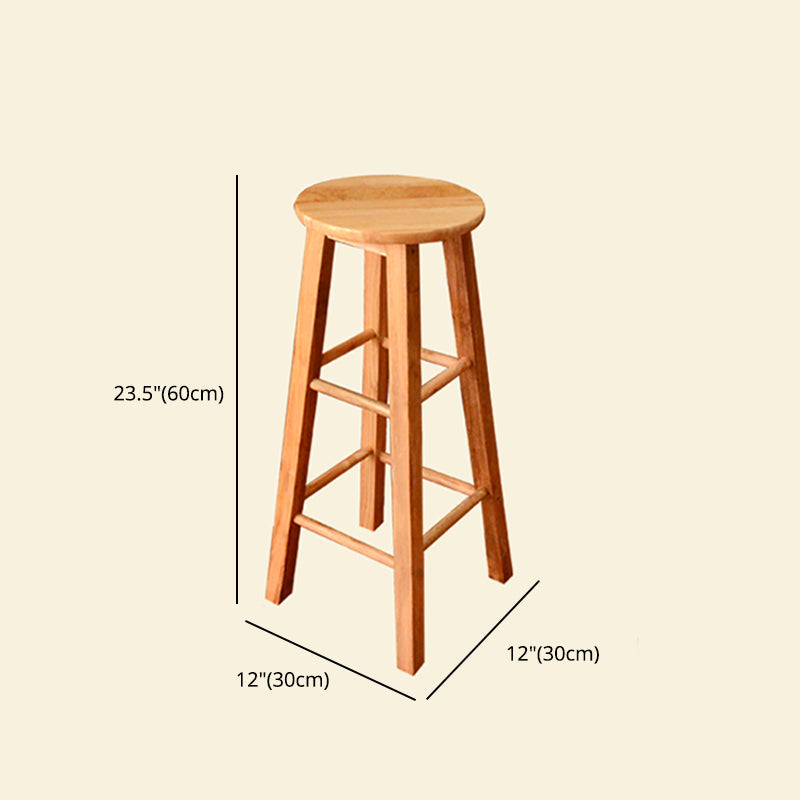 Modern Armless Backless Counter Stool Wood Bar Stool with Wooden Seat and Pedal Clearhalo 'Bar Furniture' 'Bar Stools' 'bar_stools' 'furn' 'furn_bar_stools' 'furniture_bar_stools' 'Kitchen & Dining Furniture' 'kitchen&dining_furn' 'kitchen' 'kitchen_furn' Furniture' 4620837