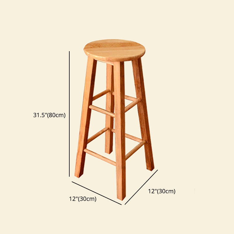 Modern Armless Backless Counter Stool Wood Bar Stool with Wooden Seat and Pedal Clearhalo 'Bar Furniture' 'Bar Stools' 'bar_stools' 'furn' 'furn_bar_stools' 'furniture_bar_stools' 'Kitchen & Dining Furniture' 'kitchen&dining_furn' 'kitchen' 'kitchen_furn' Furniture' 4620839