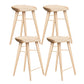 Modern Style Solid Wood Bar Stool with Footrest Living Room Bar Stool Wood 4 Piece Set Counter Stool(26"H) Clearhalo 'Bar Furniture' 'Bar Stools' 'bar_stools' 'furn' 'furn_bar_stools' 'furniture_bar_stools' 'Kitchen & Dining Furniture' 'kitchen&dining_furn' 'kitchen' 'kitchen_furn' Furniture' 4620845