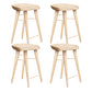 Modern Style Solid Wood Bar Stool with Footrest Living Room Bar Stool Wood 4 Piece Set Short Stool(22"H) Clearhalo 'Bar Furniture' 'Bar Stools' 'bar_stools' 'furn' 'furn_bar_stools' 'furniture_bar_stools' 'Kitchen & Dining Furniture' 'kitchen&dining_furn' 'kitchen' 'kitchen_furn' Furniture' 4620850