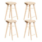 Modern Style Solid Wood Bar Stool with Footrest Living Room Bar Stool Wood 4 Piece Set Bar Stool(30"H) Clearhalo 'Bar Furniture' 'Bar Stools' 'bar_stools' 'furn' 'furn_bar_stools' 'furniture_bar_stools' 'Kitchen & Dining Furniture' 'kitchen&dining_furn' 'kitchen' 'kitchen_furn' Furniture' 4620855