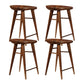 Modern Style Solid Wood Bar Stool with Footrest Living Room Bar Stool Walnut 4 Piece Set Short Stool(22"H) Clearhalo 'Bar Furniture' 'Bar Stools' 'bar_stools' 'furn' 'furn_bar_stools' 'furniture_bar_stools' 'Kitchen & Dining Furniture' 'kitchen&dining_furn' 'kitchen' 'kitchen_furn' Furniture' 4620858