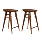 Modern Style Solid Wood Bar Stool with Footrest Living Room Bar Stool Walnut 2 Piece Set Counter Stool(26"H) Clearhalo 'Bar Furniture' 'Bar Stools' 'bar_stools' 'furn' 'furn_bar_stools' 'furniture_bar_stools' 'Kitchen & Dining Furniture' 'kitchen&dining_furn' 'kitchen' 'kitchen_furn' Furniture' 4620860