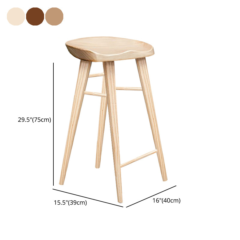 Modern Style Solid Wood Bar Stool with Footrest Living Room Bar Stool Clearhalo 'Bar Furniture' 'Bar Stools' 'bar_stools' 'furn' 'furn_bar_stools' 'furniture_bar_stools' 'Kitchen & Dining Furniture' 'kitchen&dining_furn' 'kitchen' 'kitchen_furn' Furniture' 4620876
