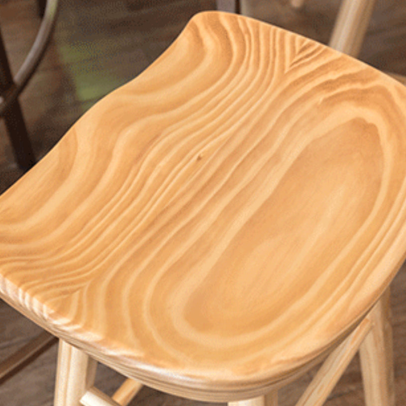 Industrial Style Wooden Bar-stool Saddle Seat Counter Stool for Kitchen Bar Clearhalo 'Bar Furniture' 'Bar Stools' 'bar_stools' 'furn' 'furn_bar_stools' 'furniture_bar_stools' 'Kitchen & Dining Furniture' 'kitchen&dining_furn' 'kitchen' 'kitchen_furn' Furniture' 4620890