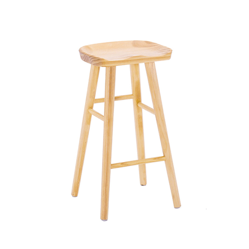 Industrial Style Wooden Bar-stool Saddle Seat Counter Stool for Kitchen Bar Clearhalo 'Bar Furniture' 'Bar Stools' 'bar_stools' 'furn' 'furn_bar_stools' 'furniture_bar_stools' 'Kitchen & Dining Furniture' 'kitchen&dining_furn' 'kitchen' 'kitchen_furn' Furniture' 4620896