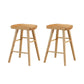 Industrial Style Wooden Bar-stool Saddle Seat Counter Stool for Kitchen Bar Wood 2 Piece Set Short Stool(22"H) Clearhalo 'Bar Furniture' 'Bar Stools' 'bar_stools' 'furn' 'furn_bar_stools' 'furniture_bar_stools' 'Kitchen & Dining Furniture' 'kitchen&dining_furn' 'kitchen' 'kitchen_furn' Furniture' 4620897
