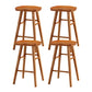 Industrial Style Wooden Bar-stool Saddle Seat Counter Stool for Kitchen Bar Distressed Wood 4 Piece Set Short Stool(22"H) Clearhalo 'Bar Furniture' 'Bar Stools' 'bar_stools' 'furn' 'furn_bar_stools' 'furniture_bar_stools' 'Kitchen & Dining Furniture' 'kitchen&dining_furn' 'kitchen' 'kitchen_furn' Furniture' 4620914