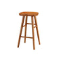 Industrial Style Wooden Bar-stool Saddle Seat Counter Stool for Kitchen Bar Distressed Wood 1 Piece Bar Stool(30"H) Clearhalo 'Bar Furniture' 'Bar Stools' 'bar_stools' 'furn' 'furn_bar_stools' 'furniture_bar_stools' 'Kitchen & Dining Furniture' 'kitchen&dining_furn' 'kitchen' 'kitchen_furn' Furniture' 4620915