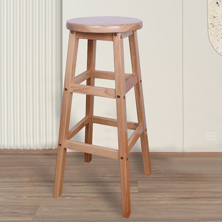 Modern Armless Backless Counter Stool Wood Bar Stool with Footrest Clearhalo 'Bar Furniture' 'Bar Stools' 'bar_stools' 'furniture_bar_stools' 'Kitchen & Dining Furniture' 'kitchen&dining_furn' 'kitchen' 'kitchen_furn' Furniture' 4620921