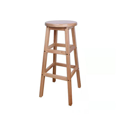 Modern Armless Backless Counter Stool Wood Bar Stool with Footrest Round Clearhalo 'Bar Furniture' 'Bar Stools' 'bar_stools' 'furniture_bar_stools' 'Kitchen & Dining Furniture' 'kitchen&dining_furn' 'kitchen' 'kitchen_furn' Furniture' 4620922