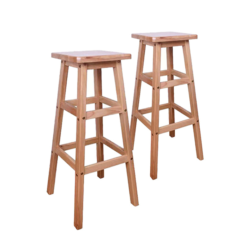 Modern Armless Backless Counter Stool Wood Bar Stool with Footrest Clearhalo 'Bar Furniture' 'Bar Stools' 'bar_stools' 'furniture_bar_stools' 'Kitchen & Dining Furniture' 'kitchen&dining_furn' 'kitchen' 'kitchen_furn' Furniture' 4620924