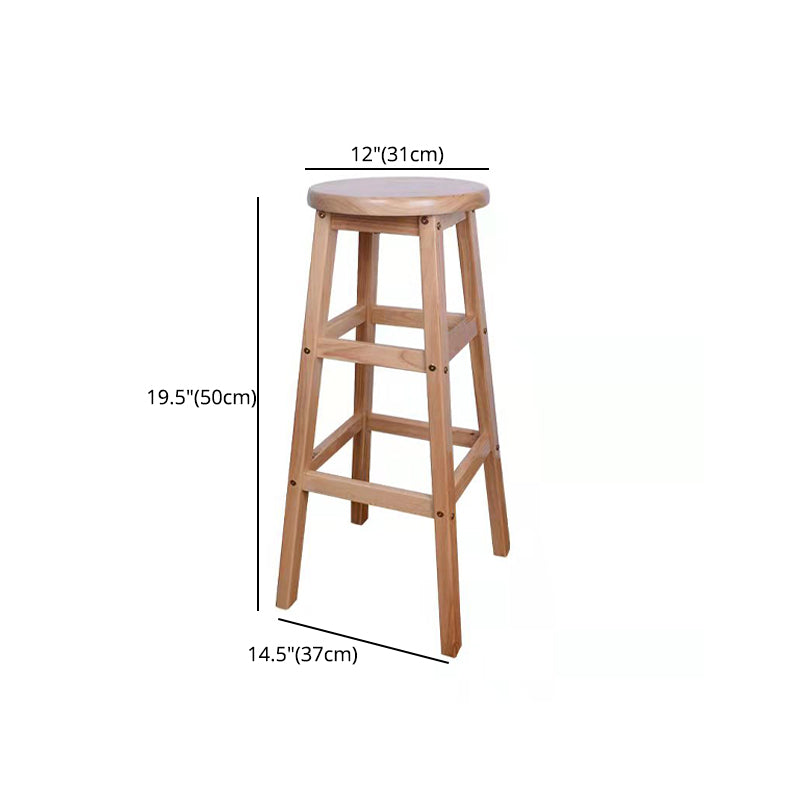 Modern Armless Backless Counter Stool Wood Bar Stool with Footrest Clearhalo 'Bar Furniture' 'Bar Stools' 'bar_stools' 'furniture_bar_stools' 'Kitchen & Dining Furniture' 'kitchen&dining_furn' 'kitchen' 'kitchen_furn' Furniture' 4620931
