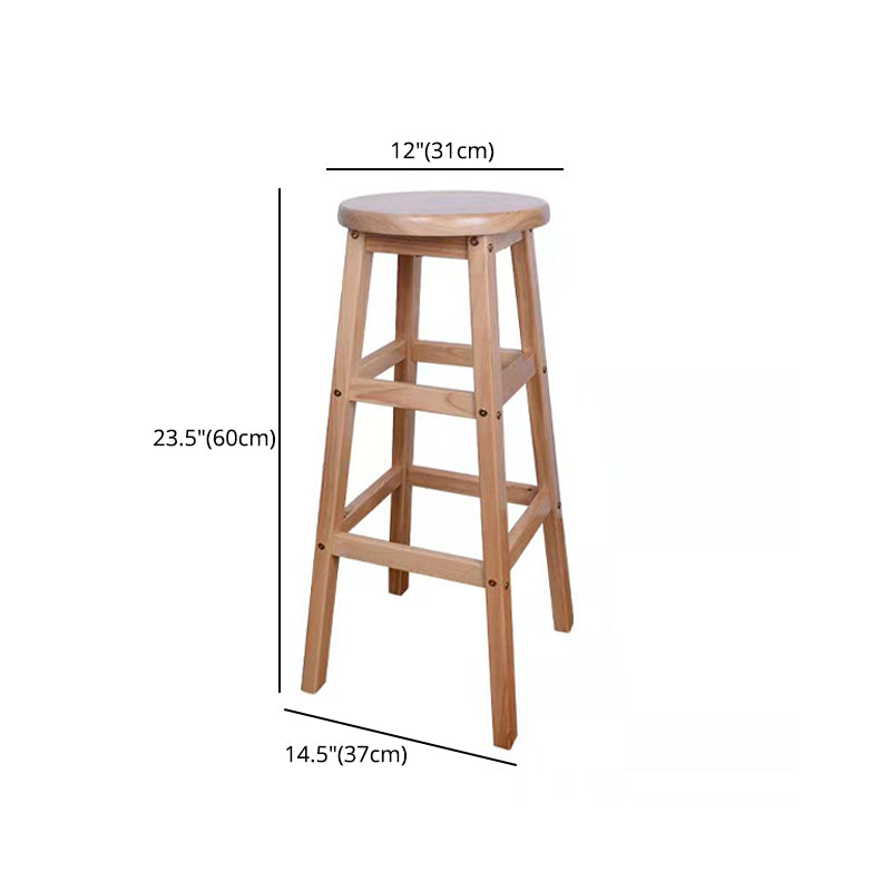 Modern Armless Backless Counter Stool Wood Bar Stool with Footrest Clearhalo 'Bar Furniture' 'Bar Stools' 'bar_stools' 'furniture_bar_stools' 'Kitchen & Dining Furniture' 'kitchen&dining_furn' 'kitchen' 'kitchen_furn' Furniture' 4620932