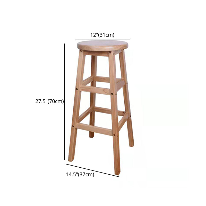 Modern Armless Backless Counter Stool Wood Bar Stool with Footrest Clearhalo 'Bar Furniture' 'Bar Stools' 'bar_stools' 'furniture_bar_stools' 'Kitchen & Dining Furniture' 'kitchen&dining_furn' 'kitchen' 'kitchen_furn' Furniture' 4620934