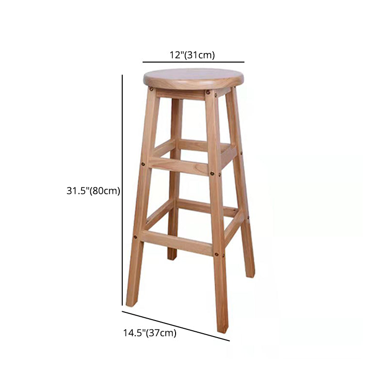 Modern Armless Backless Counter Stool Wood Bar Stool with Footrest Clearhalo 'Bar Furniture' 'Bar Stools' 'bar_stools' 'furniture_bar_stools' 'Kitchen & Dining Furniture' 'kitchen&dining_furn' 'kitchen' 'kitchen_furn' Furniture' 4620937