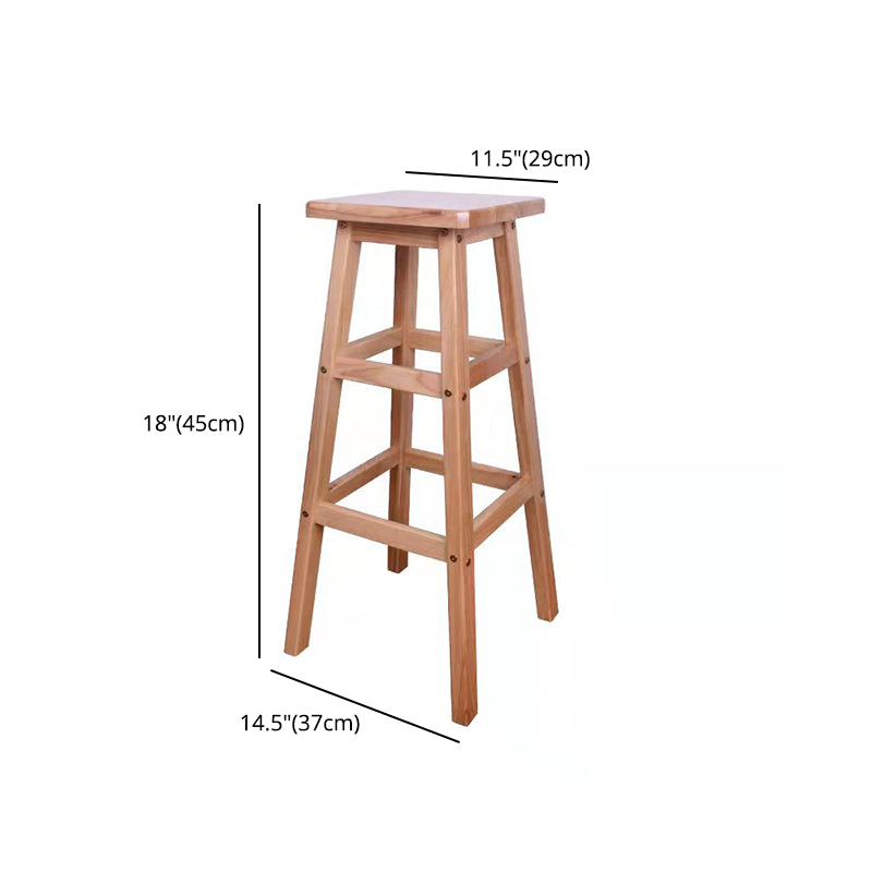 Modern Armless Backless Counter Stool Wood Bar Stool with Footrest Clearhalo 'Bar Furniture' 'Bar Stools' 'bar_stools' 'furniture_bar_stools' 'Kitchen & Dining Furniture' 'kitchen&dining_furn' 'kitchen' 'kitchen_furn' Furniture' 4620939