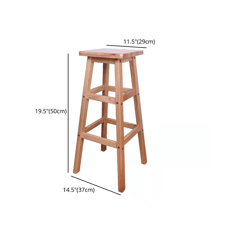 Modern Armless Backless Counter Stool Wood Bar Stool with Footrest Clearhalo 'Bar Furniture' 'Bar Stools' 'bar_stools' 'furniture_bar_stools' 'Kitchen & Dining Furniture' 'kitchen&dining_furn' 'kitchen' 'kitchen_furn' Furniture' 4620940
