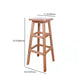 Modern Armless Backless Counter Stool Wood Bar Stool with Footrest Clearhalo 'Bar Furniture' 'Bar Stools' 'bar_stools' 'furniture_bar_stools' 'Kitchen & Dining Furniture' 'kitchen&dining_furn' 'kitchen' 'kitchen_furn' Furniture' 4620941