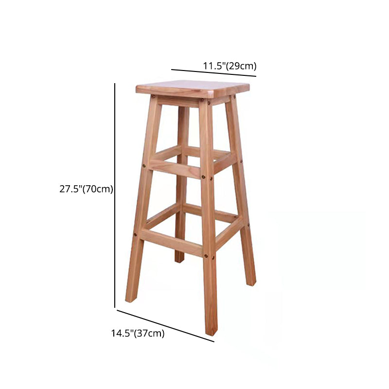 Modern Armless Backless Counter Stool Wood Bar Stool with Footrest Clearhalo 'Bar Furniture' 'Bar Stools' 'bar_stools' 'furniture_bar_stools' 'Kitchen & Dining Furniture' 'kitchen&dining_furn' 'kitchen' 'kitchen_furn' Furniture' 4620943
