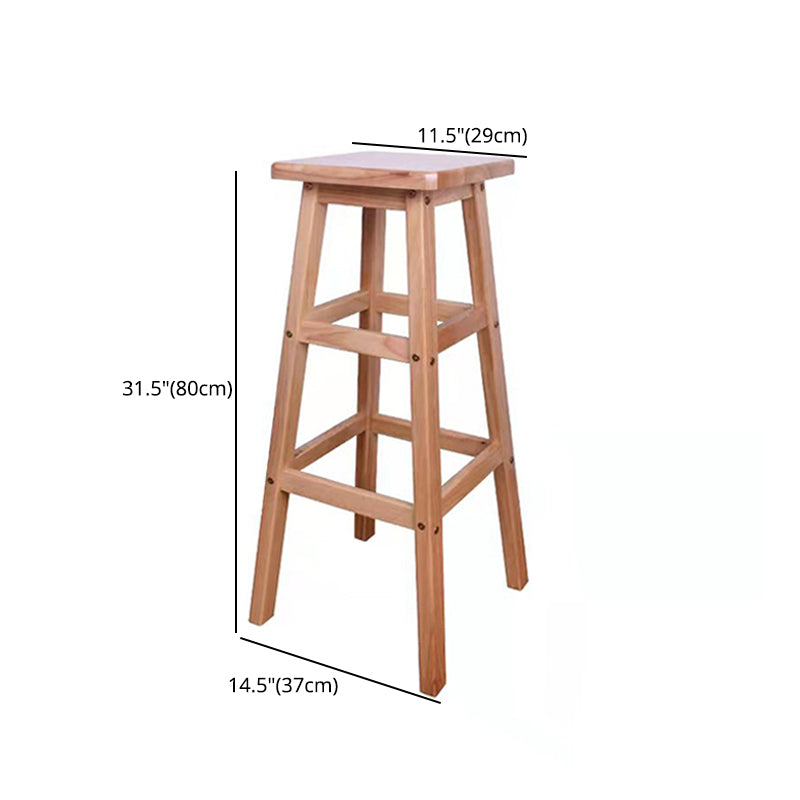 Modern Armless Backless Counter Stool Wood Bar Stool with Footrest Clearhalo 'Bar Furniture' 'Bar Stools' 'bar_stools' 'furniture_bar_stools' 'Kitchen & Dining Furniture' 'kitchen&dining_furn' 'kitchen' 'kitchen_furn' Furniture' 4620945