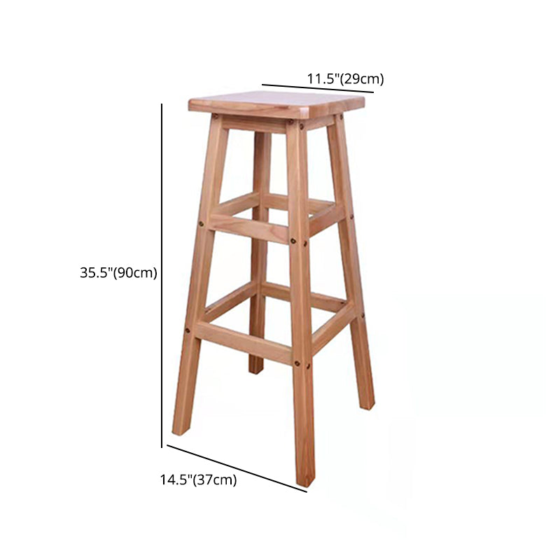 Modern Armless Backless Counter Stool Wood Bar Stool with Footrest Clearhalo 'Bar Furniture' 'Bar Stools' 'bar_stools' 'furniture_bar_stools' 'Kitchen & Dining Furniture' 'kitchen&dining_furn' 'kitchen' 'kitchen_furn' Furniture' 4620947