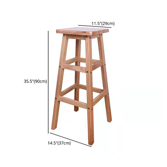 Modern Armless Backless Counter Stool Wood Bar Stool with Footrest Clearhalo 'Bar Furniture' 'Bar Stools' 'bar_stools' 'furniture_bar_stools' 'Kitchen & Dining Furniture' 'kitchen&dining_furn' 'kitchen' 'kitchen_furn' Furniture' 4620947
