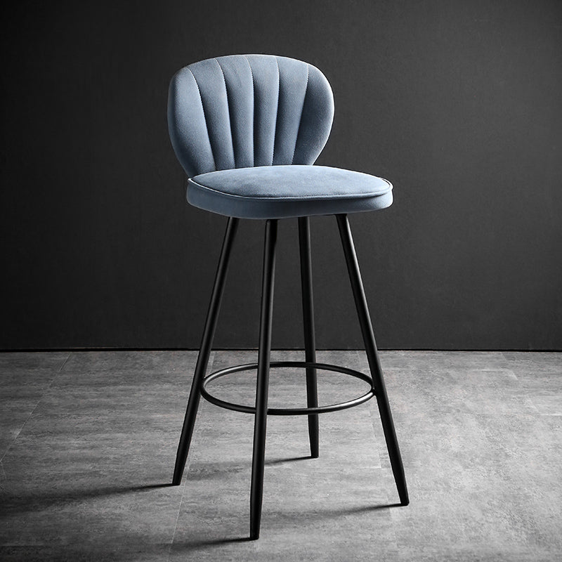 Scandinavian Style Bar Stool Square Seat Counter Stool for Kitchen Bar Blue 1 Piece Clearhalo 'Bar Furniture' 'Bar Stools' 'bar_stools' 'furn' 'furn_bar_stools' 'furniture_bar_stools' 'Kitchen & Dining Furniture' 'kitchen&dining_furn' 'kitchen' 'kitchen_furn' Furniture' 4620949