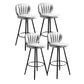 Scandinavian Style Bar Stool Square Seat Counter Stool for Kitchen Bar Grey 4 Piece Set Clearhalo 'Bar Furniture' 'Bar Stools' 'bar_stools' 'furn' 'furn_bar_stools' 'furniture_bar_stools' 'Kitchen & Dining Furniture' 'kitchen&dining_furn' 'kitchen' 'kitchen_furn' Furniture' 4620958