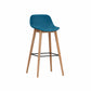 Modern Armless Backrest Counter Stool Wood Cashier Bar Stool with Plastic Seat Blue 1 Piece Clearhalo 'Bar Furniture' 'Bar Stools' 'bar_stools' 'furn' 'furn_bar_stools' 'furniture_bar_stools' 'Kitchen & Dining Furniture' 'kitchen&dining_furn' 'kitchen' 'kitchen_furn' Furniture' 4620977