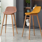 Modern Armless Backrest Counter Stool Wood Cashier Bar Stool with Plastic Seat Clearhalo 'Bar Furniture' 'Bar Stools' 'bar_stools' 'furn' 'furn_bar_stools' 'furniture_bar_stools' 'Kitchen & Dining Furniture' 'kitchen&dining_furn' 'kitchen' 'kitchen_furn' Furniture' 4620978