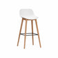 Modern Armless Backrest Counter Stool Wood Cashier Bar Stool with Plastic Seat White 1 Piece Clearhalo 'Bar Furniture' 'Bar Stools' 'bar_stools' 'furn' 'furn_bar_stools' 'furniture_bar_stools' 'Kitchen & Dining Furniture' 'kitchen&dining_furn' 'kitchen' 'kitchen_furn' Furniture' 4620983