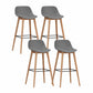 Modern Armless Backrest Counter Stool Wood Cashier Bar Stool with Plastic Seat Gray 4 Piece Set Clearhalo 'Bar Furniture' 'Bar Stools' 'bar_stools' 'furn' 'furn_bar_stools' 'furniture_bar_stools' 'Kitchen & Dining Furniture' 'kitchen&dining_furn' 'kitchen' 'kitchen_furn' Furniture' 4620995