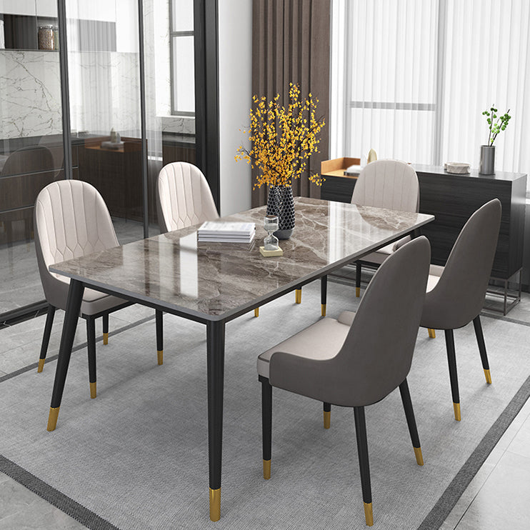 Glam Style 1/5/7 Pieces Dining Set with Stone Table Dining Furniture for Living Room Clearhalo 'Dining Room Sets' 'Dining Tables & Seating' 'dining_room_set' 'furn' 'furn_dining_room_set' 'Furniture' 'furniture_dining_room_set' 'Kitchen & Dining Furniture' 'kitchen&dining_furn' 'kitchen' 4621018
