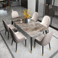 Glam Style 1/5/7 Pieces Dining Set with Stone Table Dining Furniture for Living Room Clearhalo 'Dining Room Sets' 'Dining Tables & Seating' 'dining_room_set' 'furn' 'furn_dining_room_set' 'Furniture' 'furniture_dining_room_set' 'Kitchen & Dining Furniture' 'kitchen&dining_furn' 'kitchen' 4621020