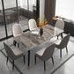 Glam Style 1/5/7 Pieces Dining Set with Stone Table Dining Furniture for Living Room Clearhalo 'Dining Room Sets' 'Dining Tables & Seating' 'dining_room_set' 'furn' 'furn_dining_room_set' 'Furniture' 'furniture_dining_room_set' 'Kitchen & Dining Furniture' 'kitchen&dining_furn' 'kitchen' 4621026