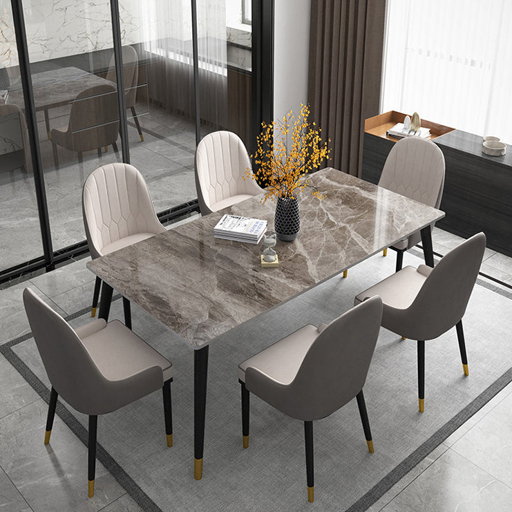Glam Style 1/5/7 Pieces Dining Set with Stone Table Dining Furniture for Living Room Clearhalo 'Dining Room Sets' 'Dining Tables & Seating' 'dining_room_set' 'furn' 'furn_dining_room_set' 'Furniture' 'furniture_dining_room_set' 'Kitchen & Dining Furniture' 'kitchen&dining_furn' 'kitchen' 4621026