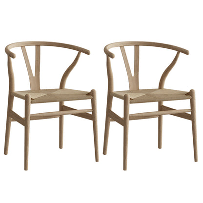 Modern 1/2/6/7 Pieces Dining Set Solid Wood Dining Table with Wooden Chairs 2 Light Wood Chairs Clearhalo 'Dining Room Sets' 'Dining Tables & Seating' 'dining_room_set' 'furn' 'furn_dining_room_set' 'Furniture' 'furniture_dining_room_set' 'Kitchen & Dining Furniture' 'kitchen&dining_furn' 'kitchen' 4621036