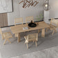 Modern 1/2/6/7 Pieces Dining Set Solid Wood Dining Table with Wooden Chairs 6 Pieces: Table, 5 Chairs Clearhalo 'Dining Room Sets' 'Dining Tables & Seating' 'dining_room_set' 'furn' 'furn_dining_room_set' 'Furniture' 'furniture_dining_room_set' 'Kitchen & Dining Furniture' 'kitchen&dining_furn' 'kitchen' 4621039