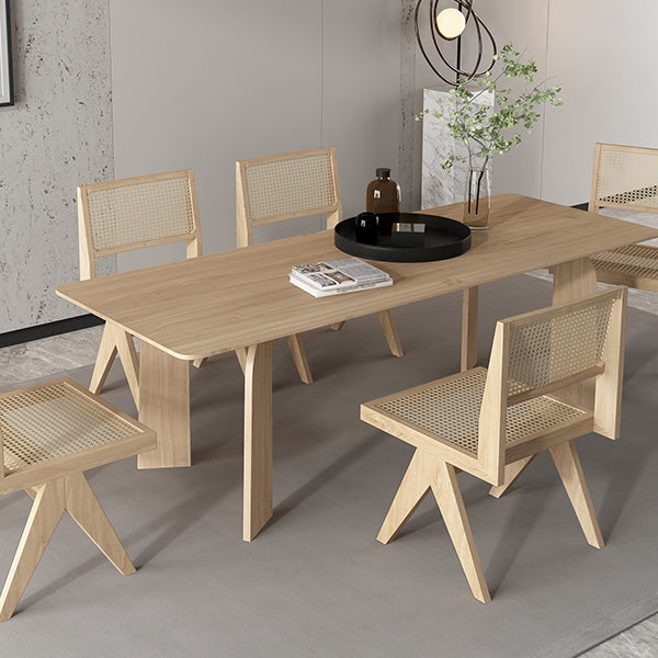 Modern 1/2/6/7 Pieces Dining Set Solid Wood Dining Table with Wooden Chairs Clearhalo 'Dining Room Sets' 'Dining Tables & Seating' 'dining_room_set' 'furn' 'furn_dining_room_set' 'Furniture' 'furniture_dining_room_set' 'Kitchen & Dining Furniture' 'kitchen&dining_furn' 'kitchen' 4621051