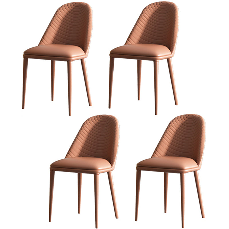 Nordic 1/4/5/6/7 Pieces Dining Set Sintered Stone Dining Table with Leather Chairs 4 Brown Chairs Clearhalo 'Dining Room Sets' 'Dining Tables & Seating' 'dining_room_set' 'furn' 'furn_dining_room_set' 'Furniture' 'furniture_dining_room_set' 'Kitchen & Dining Furniture' 'kitchen&dining_furn' 'kitchen' 4621072