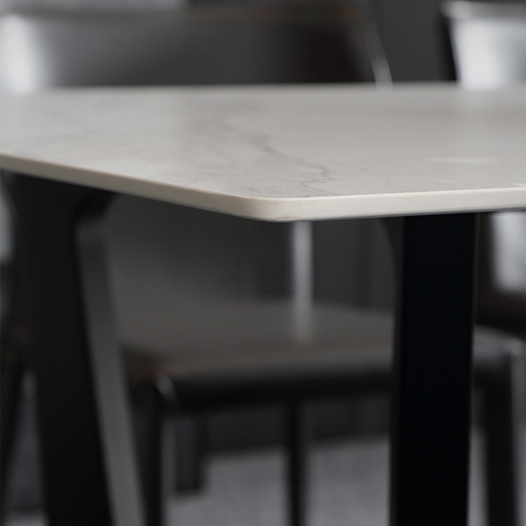 Nordic 1/4/5/6/7 Pieces Dining Set Sintered Stone Dining Table with Leather Chairs Clearhalo 'Dining Room Sets' 'Dining Tables & Seating' 'dining_room_set' 'furn' 'furn_dining_room_set' 'Furniture' 'furniture_dining_room_set' 'Kitchen & Dining Furniture' 'kitchen&dining_furn' 'kitchen' 4621074